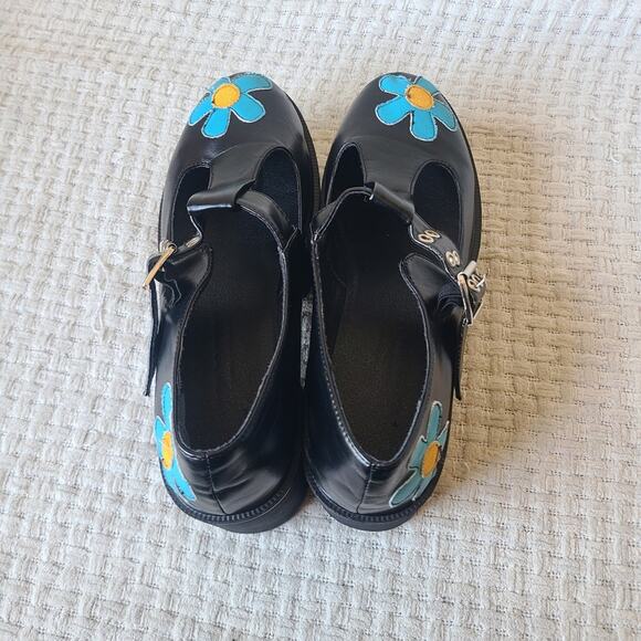 Megan Flower Print Platform Block Heel Mary Jane Shoes Women's Size 9.5 - Picture 6 of 13